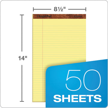 TOPS™ "the Legal Pad" Plus Ruled Perforated Pads With 40 Pt. Back, Wide-legal Rule, 50 Canary-yellow 8.5 X 14 Sheets, Dozen freeshipping - TVN Wholesale